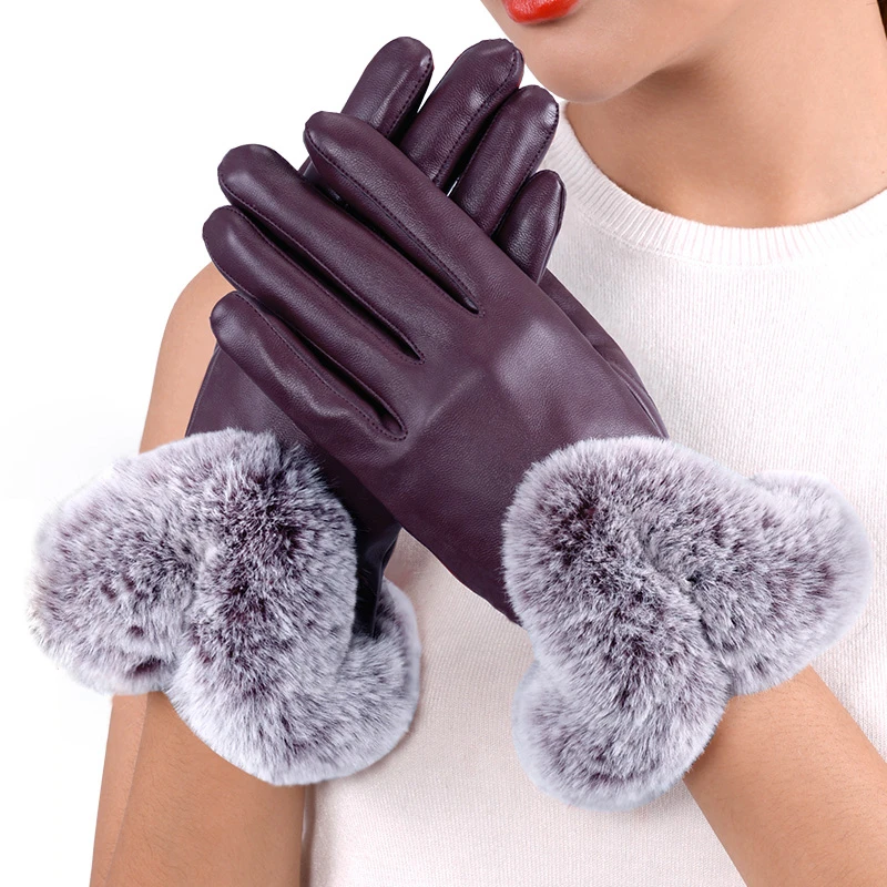 Новое поступление теплые зимние перчатки элегантные женские повседневные с
