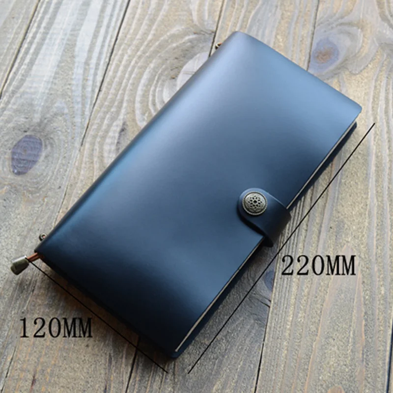 Leather Notebook Retro Journal Handmade DIY Book Button Cover Sketchbook Passport Carry-On Diary Office School Business Memo | Канцтовары