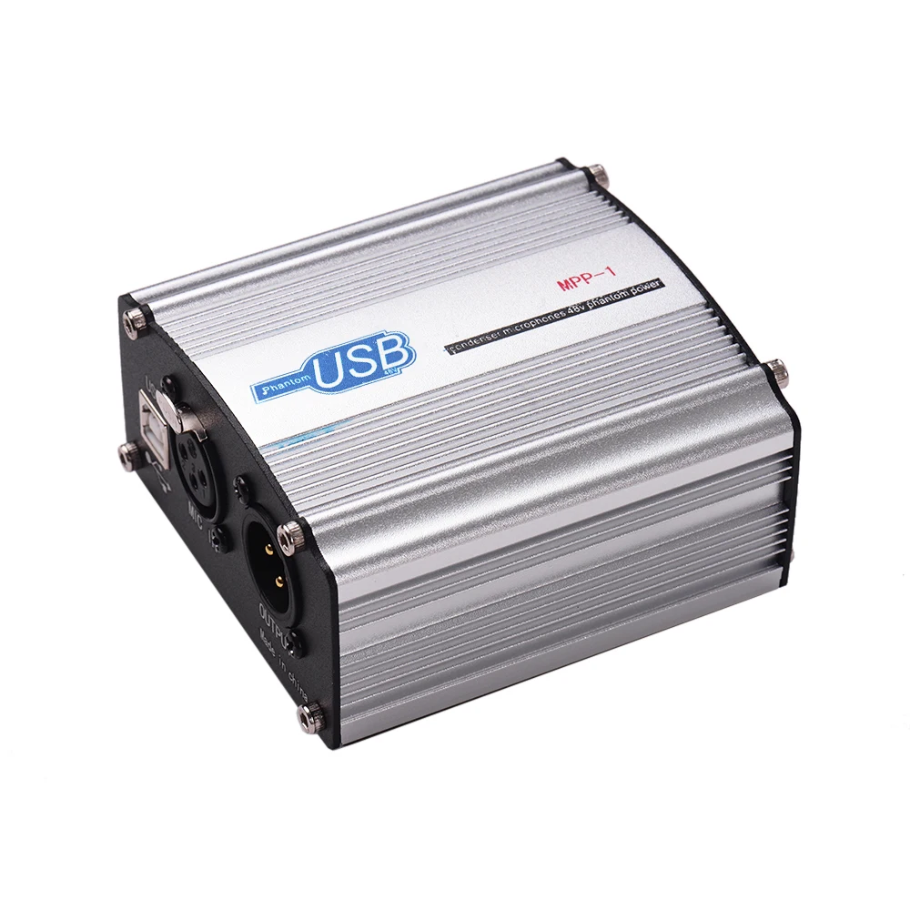 Блок фантомного питания 48 В для конденсаторного микрофона студийные аксессуары