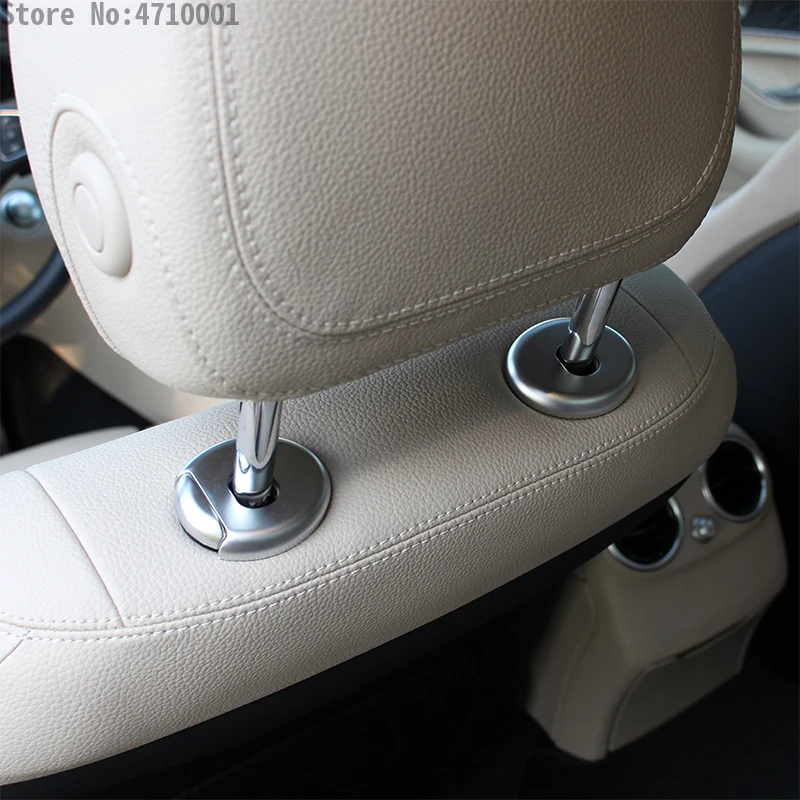

For Mercedes Benz C Class W205 C180 C200 C260 Car Styling Seat Headrest Adjustment knob Button Cover Trim Decoration Sticker