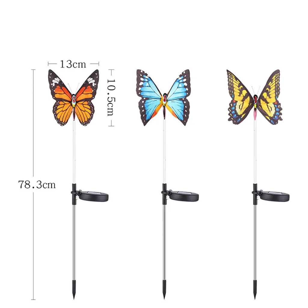 3 шт. бабочка солнечной энергии светодиодный светильник Открытый сад лужайка
