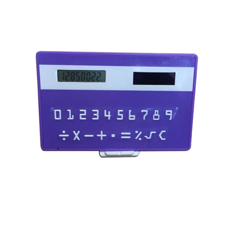 Ультра тонкий карманные карты калькулятор на солнечных батареях Мощность