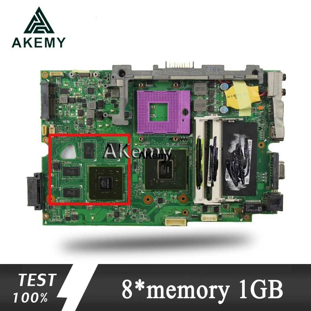 Akemy K40IE/K40ID материнская плата для ноутбука ASUS K40ID K40IE K40I X8AI оригинальная материнская плата 8* Память 1 Гб