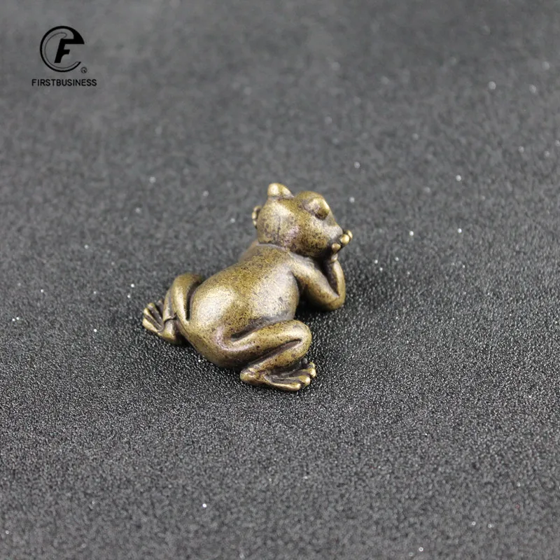 Медные маленькие лягушки фигурки винтажные медные животные ручной работы