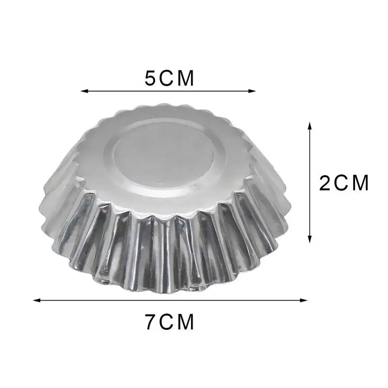 

10 Pcs/lot Egg Tart Mold Decorative Tools Easy Release Tools Forming Chrysanthemum Molding Cake Tinplate Baking V1G1