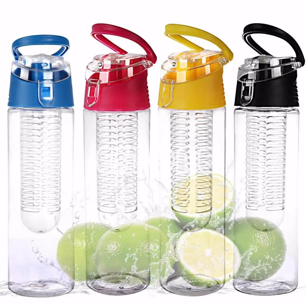 

800ml Infuser Water Bottle plastic Fruit infusion Kids Drink Outdoor Sports bottle Juice lemon Portable kitchen accessories