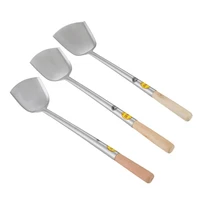 stainless steel big long spatula shovel chef cooking cocina utensilios wooden handle spatula kitchen utensil