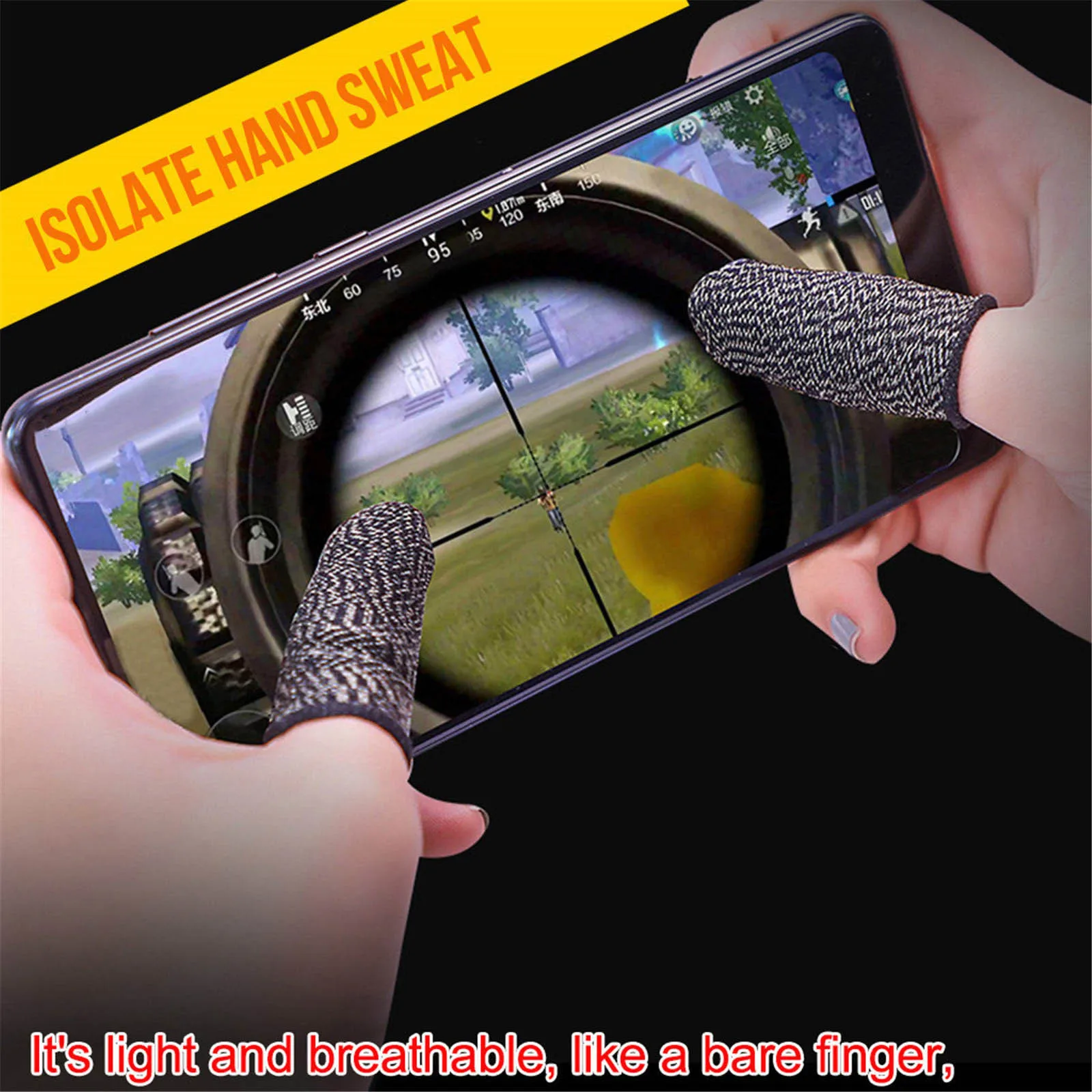 

6/8pc Finger Sleeve Touch Screen Cots Gaming Gloves for Sweatproof Breathable Mobile Game Controller Fingertips To Pubg