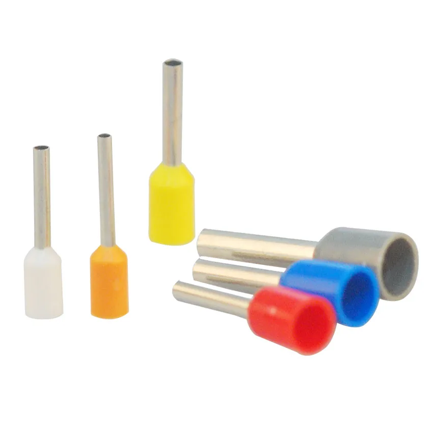 1000 шт. трубчатые изолированные клеммы для электрических проводов VE1010