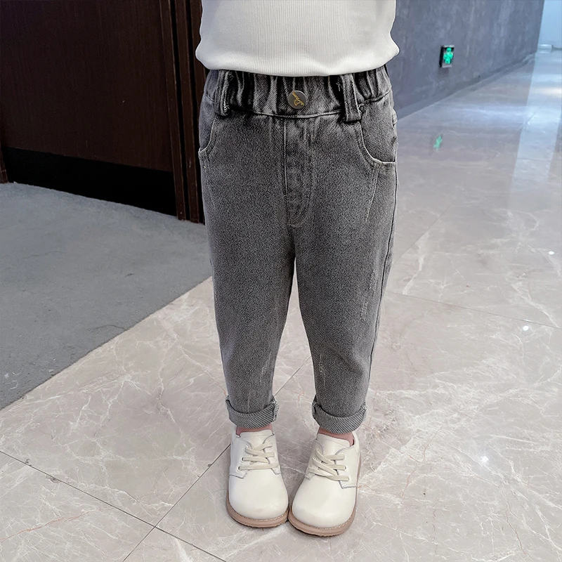 

Baby Kids Denim Pants Elastic Waist 0-7 years old Boys and Girls Stretch Jeans All-match Spring and Autumn Children's Clothes