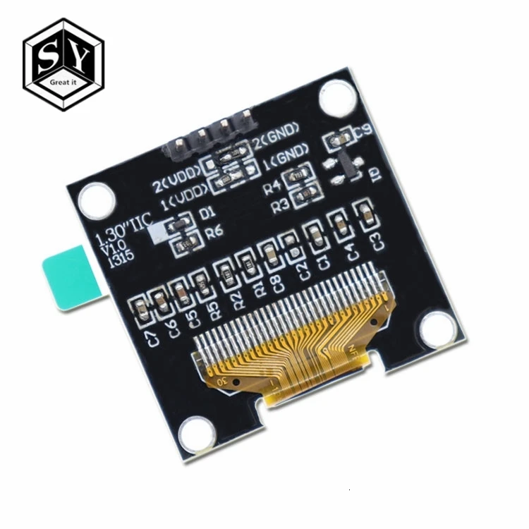 1,3 дюймовый oled IIC Серийный белый OLED дисплей модуль 128X64 IEC SSD1306 12864 плата с ЖК-экраном VDD GND SCK SDA для Arduino черный