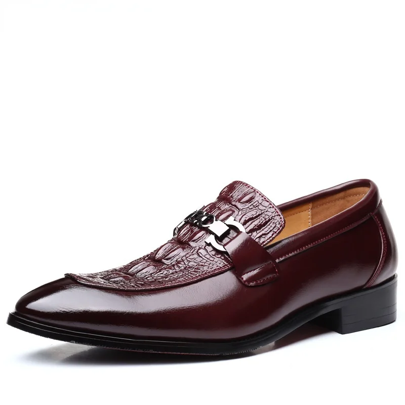 

Crocodile Shoes Black Business Shoes Men Oxford Leather Suit Shoes Men Italian Formal Dress Sapato Social Masculino Mariage 2021