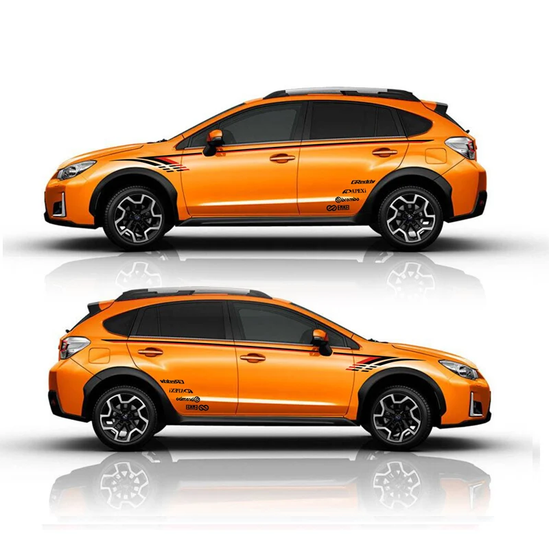 

Спортивные полосы, автомобильные наклейки для Subaru XV EyeSight 2.0I Mark Levinson, спортивные автомобильные наклейки с обеих сторон
