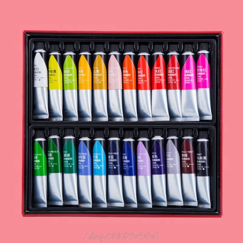 Профессиональные 12 /24 цвета 20 акриловые краски мл набор для рисования ногтей