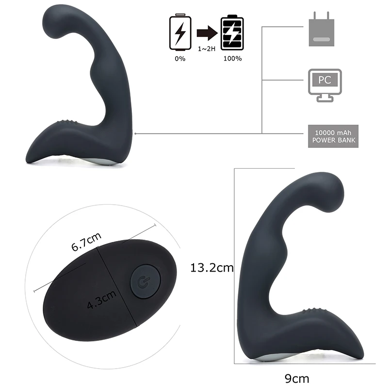 Беспроводной ручной электрический массажер с 9 мощными вибрационными узорами