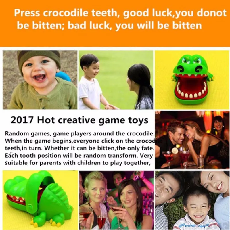 Зеленая Кусачка крокодила креативная забавная игрушка извлечение зубов крокодила Классическая Детская игра интерактивная игрушка для род... от AliExpress WW
