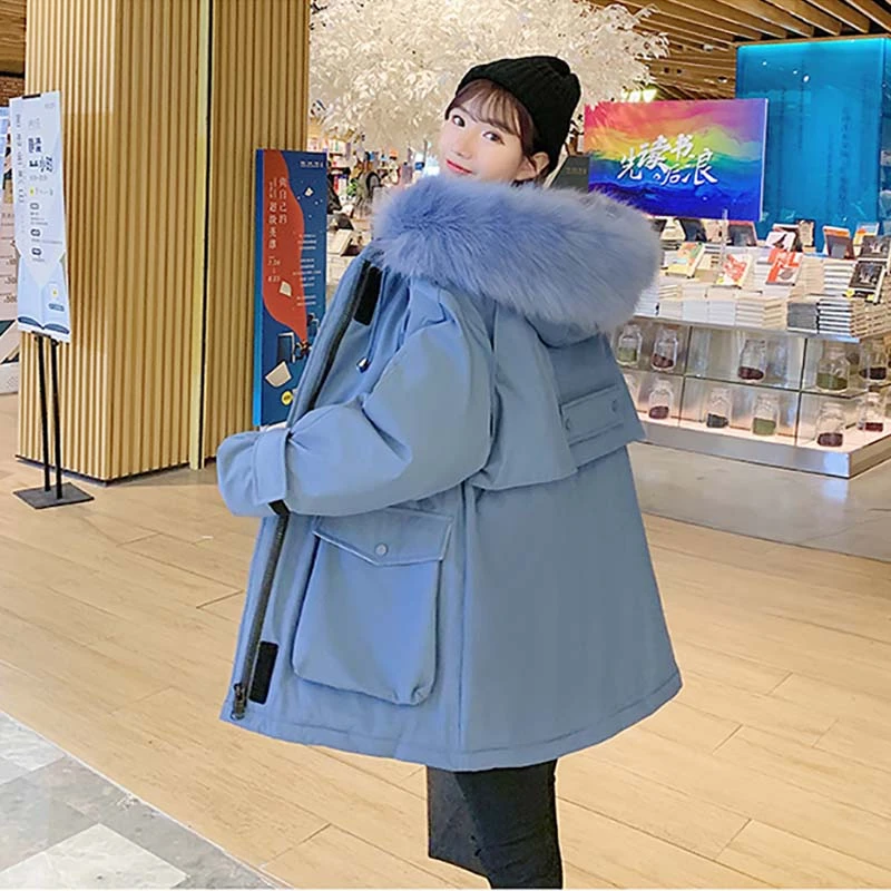 

Cotton-padded Jacket 2019 Loose Bf Cotton-padded Clothes Down Cotton Woman Work Clothes Ins Exceed Fire Winter Loose Coat Tide