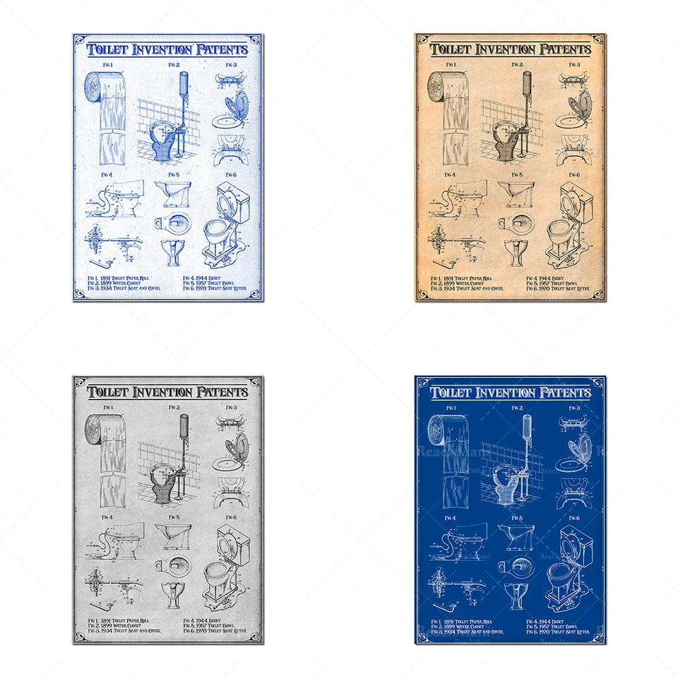 Цифровая загрузка патента на изобретение унитаза художественный печатный