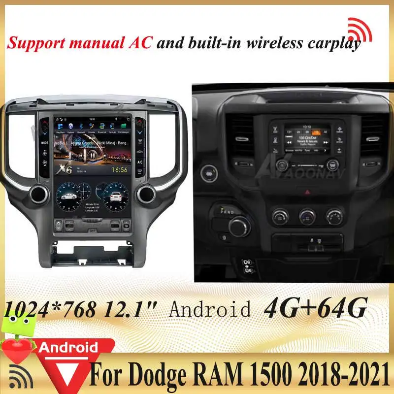 car multimedia player for dodge ram truck 1500 2500 2008 video 128g vertical screen gps for dodge durango journey fiat freemont free global shipping
