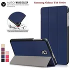 Чехол для планшета Samsung Galaxy Tab A7 2020 S6 Lite S5e A 8 8,4 A 10,5 10,1, складной чехол-книжка с подставкой, роскошный кожаный смарт-чехол