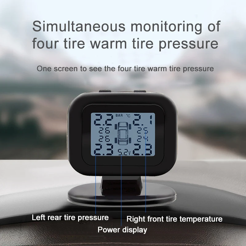 Автомобильный датчик давления в шинах цифровой дисплей Автоматическая