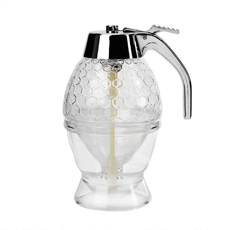 Затуплённый Сок сироп чашка пчела капельного диспенсер чайник кухонные аксессуары мед банка контейнер для хранения горшок подставка держатель выдавливания бутылки - Цвет: Затуплённый