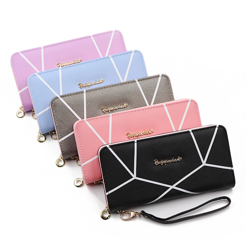 

Women Lady Long Design Zipper Wallet Fashional Durable Purse PU Leather Large Capacity For Coin Money Cards 21x10.5x2.5CM-WT