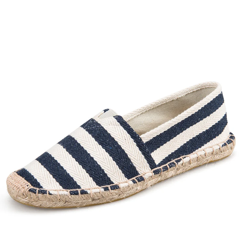 

Mens Espadrilles Men Patchwork Slip On Summer Shoes Men Loafers 2019 Breathable Canvas Men Shoes Fashion Jute Wrapped