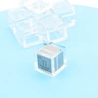 10pcs acrylic box cube shape clear boxes for element cube collection storage small size 14mm for 10mm element cubes
