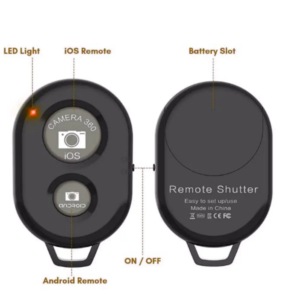 Селфи-держатель для телефона с камерой и Bluetooth-пультом дистанционного управления