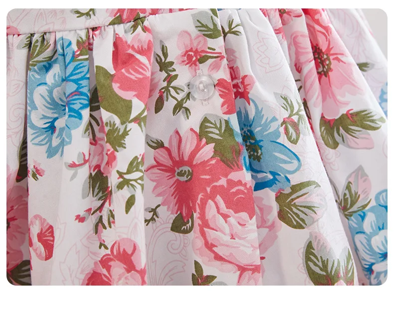 

2021 Summer Girls Floral Embroidery Dresses Baby Princess Sweet Frocks Child Birthday Baptism Outfits Spainsh European Clothing