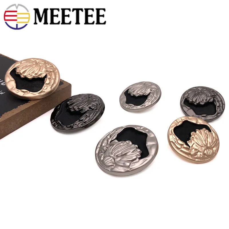 Meetee 10 шт. модные жемчужные металлические пуговицы Женский приталенный жакет