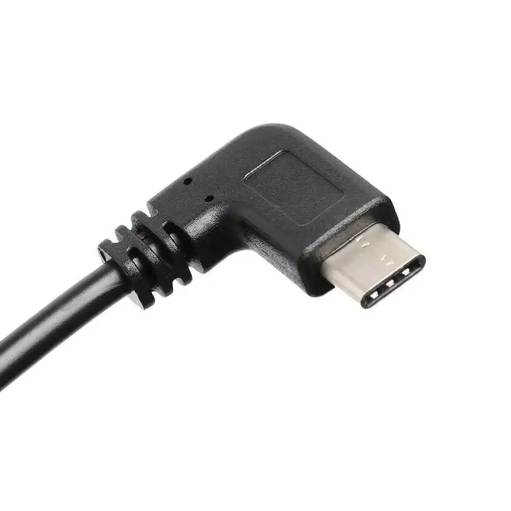 Кабель для передачи данных Micro USB Type-C USB3.1 кабель 90 градусов 1 фут OTG шнур с прямым