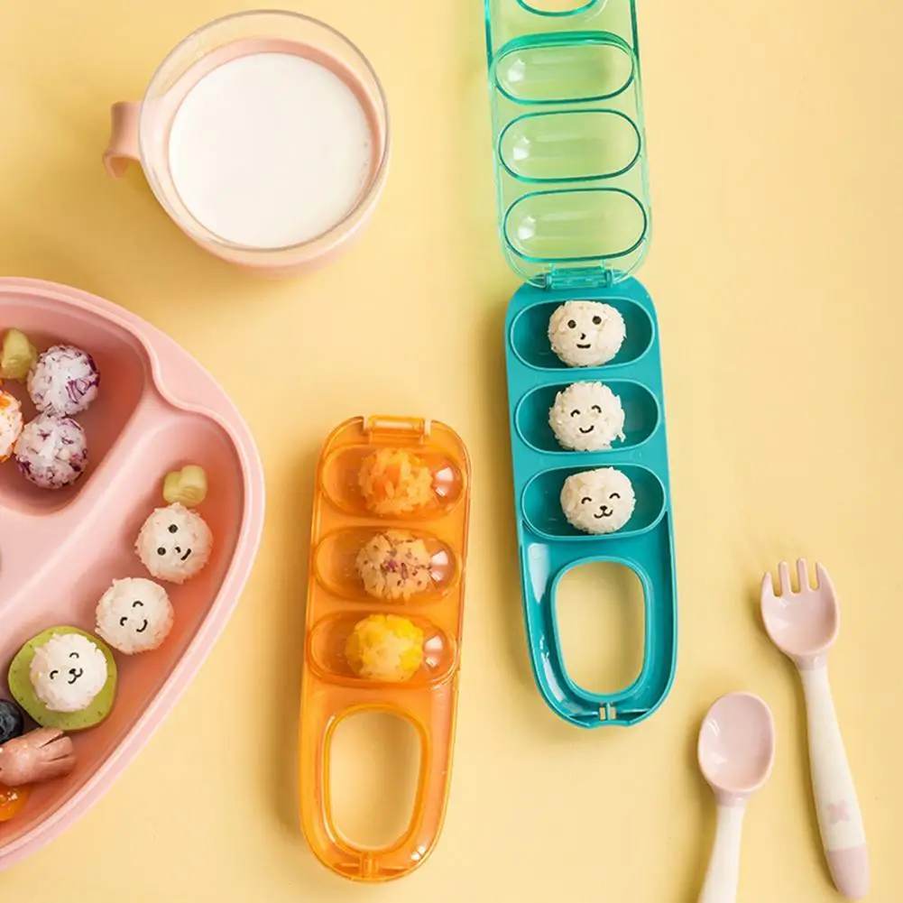 

Cute Rice Ball Mold Simple Creative Lightweight Eco-friendly Plastic Household Kids Sushi Maker Easy to Use for Home