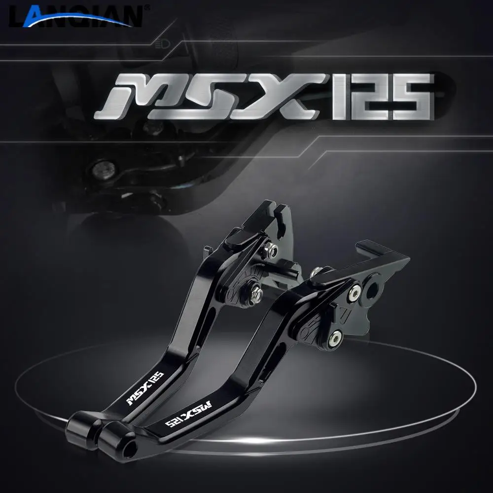 

For Honda GROM MSX 125 Motorcycle Short Aluminum Adjustable Brake Clutch Levers GROM MSX125 2014 2015 2016 2017 Accessories