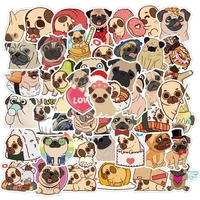 50pcs cute dog stickers for notebooks laptop stationery pug kawaii sticker aesthetic craft supplies scrapbooking material