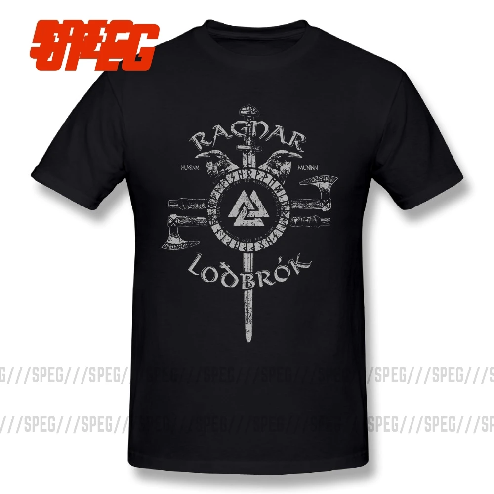 Футболка A Great Ragnar Ever Vikings Valhalla Мужская 100% хлопок короткий рукав круглый вырез топы