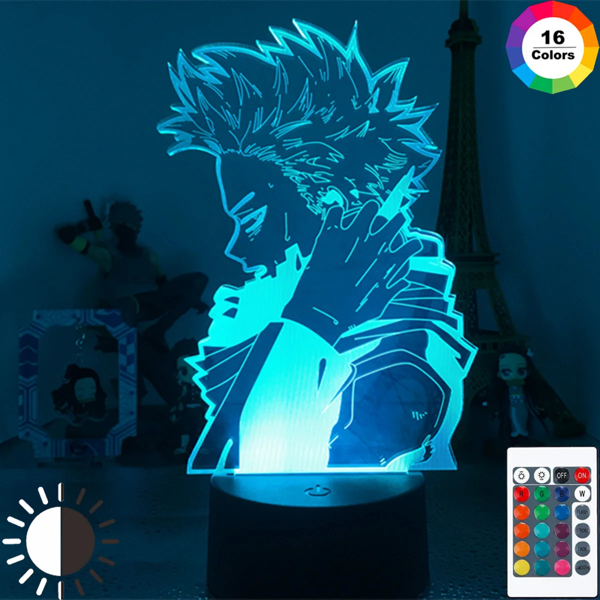 

My Hero Academia hitoshi shinso 3D LED anime night light Lampara Boku no Hero Academia color changing table lamp Christmas gift