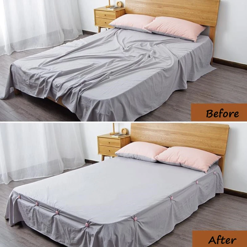 

4Pcs Bed Sheet Clips Soft Bed Sheet Holder Non-Slip Holder Fastener Grippers Clips Straps Slip-Resistant Bed Sheet Clip Holders