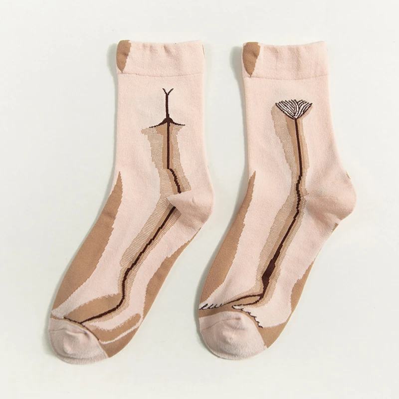 Street Socks 09 Уличная одежда для скейтборда, новинка, корейские забавные зимние спортивные женские хлопковые милые Мультяшные носки, теплые сумасшедшие короткие счастливые носки для женщин и мужчин - Цвет: Street Socks 09