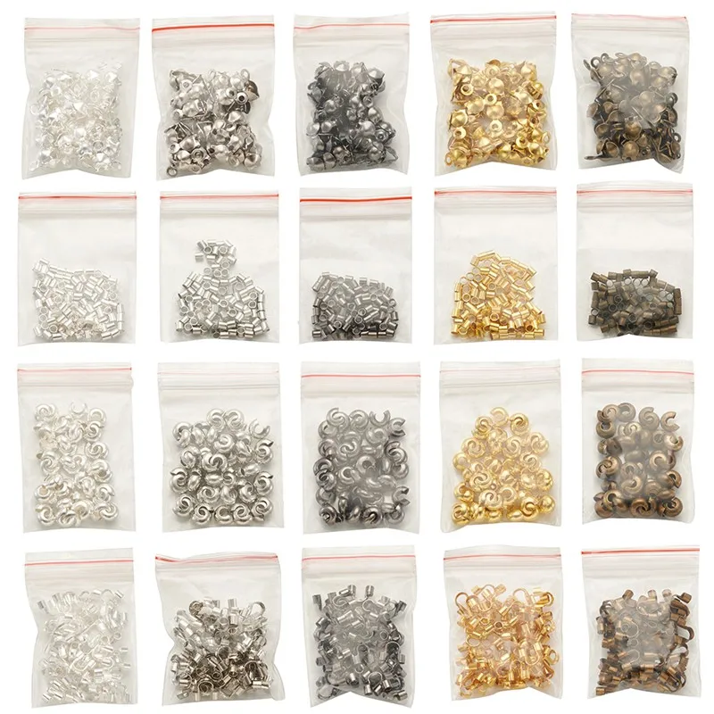 Латунные обжимные бусины Обжимные железные наконечники для узлов аксессуары