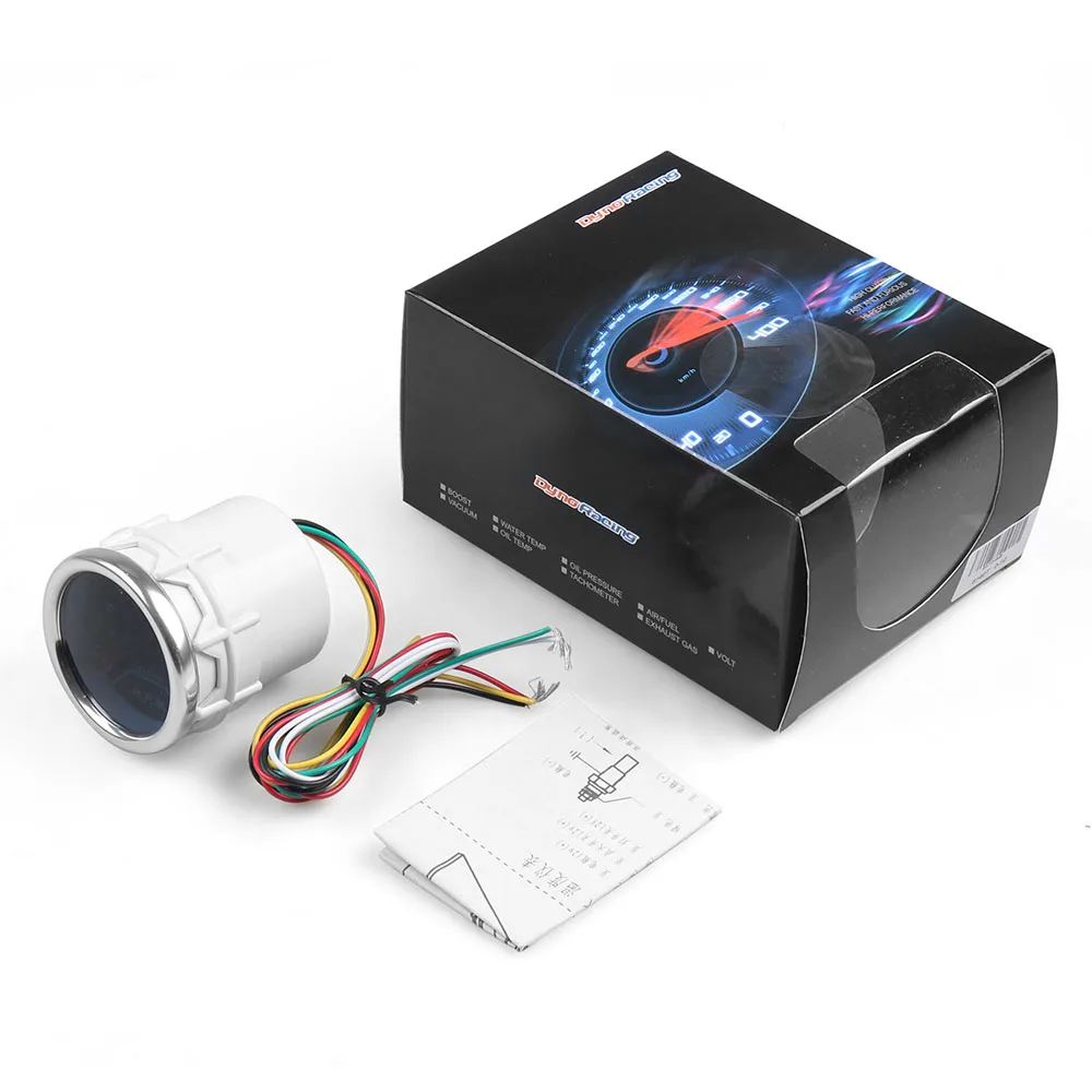 Dynoracing тахометр 2 &quot52 мм дымовая линза 0 10000 об/мин датчик супер яркое светодиодное