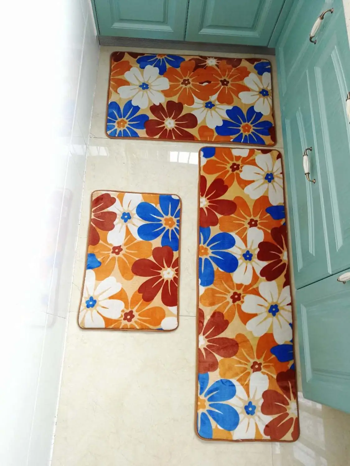 yellow flower Домашний напольный коврик, набор кухонных ковров, коврик для входной двери, водопоглощающий кухонный коврик, коврик для гостиной, прихожей, дивана, ковер 40*60/50*80/40*120 см - Цвет: yellow flower