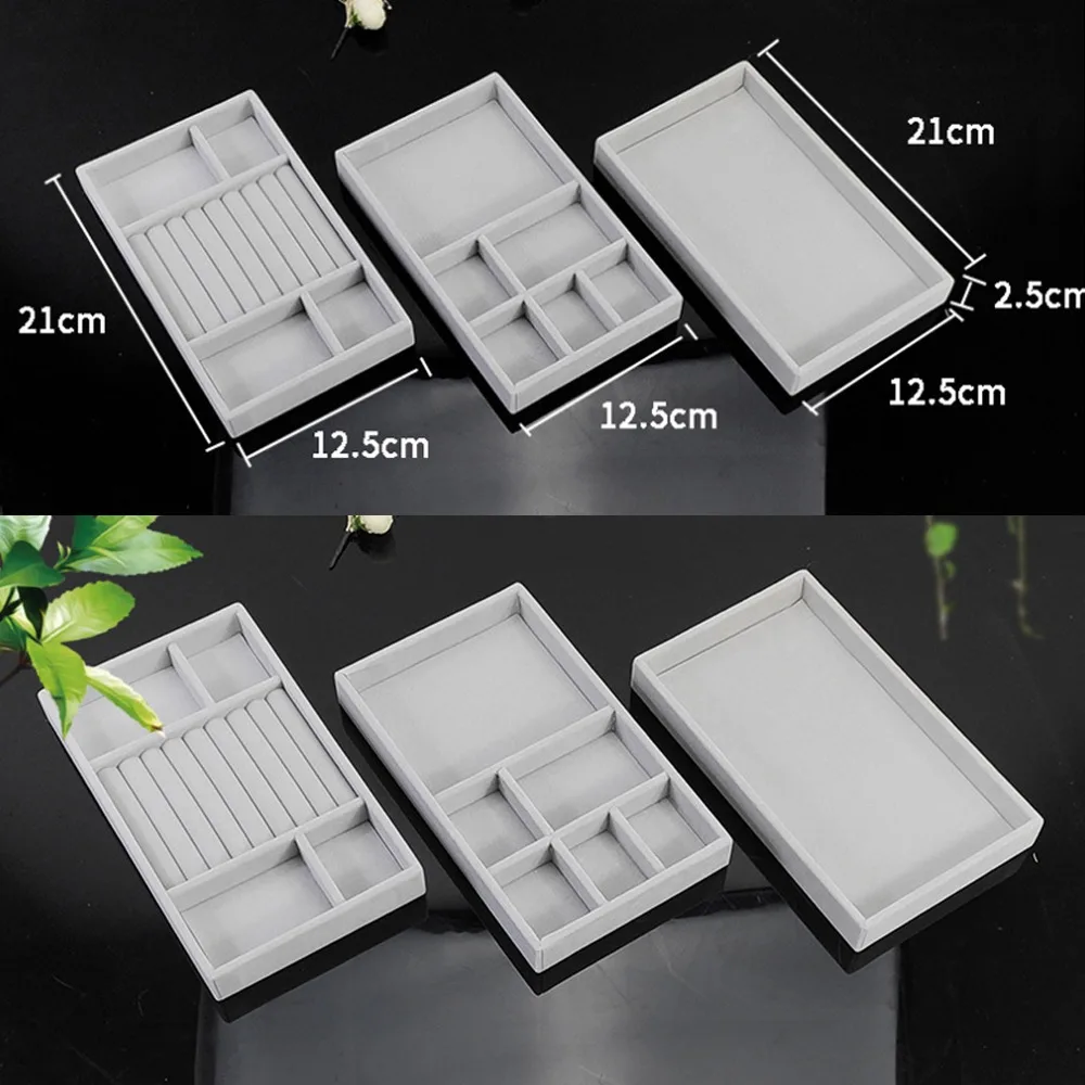 

3PCS/set Drawer Velvet Jewelry Storage Tray Ring Bracelet Gift Box Jewellery Organizer Earring Holder Jewelry Display Case