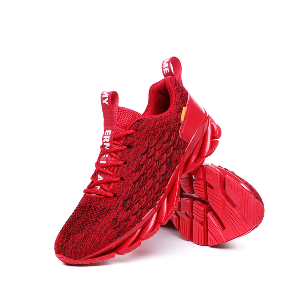 2020 Spring New Fish Scale Blade Casual Lace-up Comfortable Sports Men Breathable Gym Fly Running Mesh Fashion Shoes Sneakers |