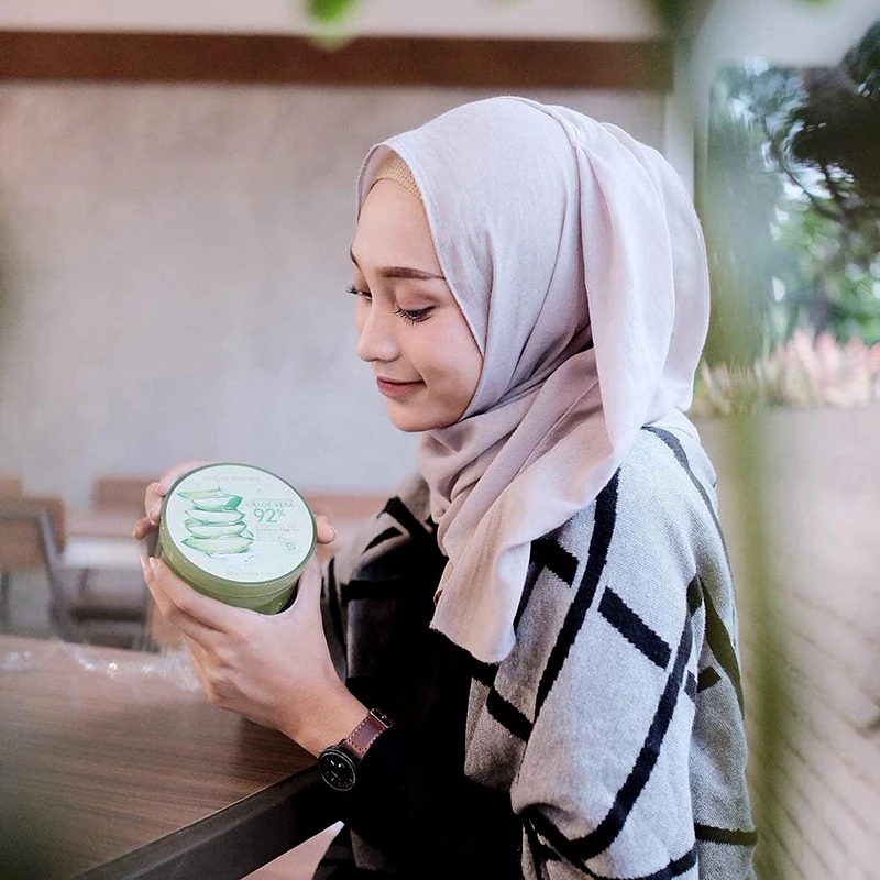 Увлажняющий крем для лица с алоэ вера 92% успокаивающий гель 300 мл корейская