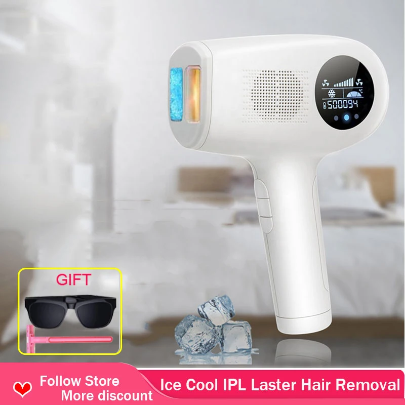 

Laser Hair Removal Machine ICE Cold IPL Epilator Permanent Depilador a Laser Bikini Trimmer 500000 Flashes Electric Epilator