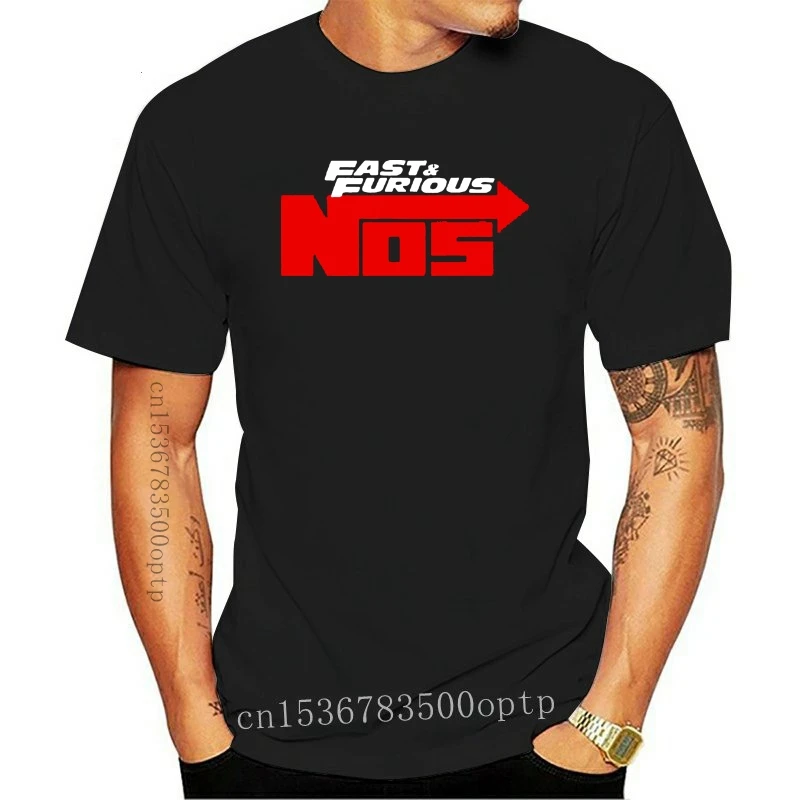 

New 2021 Nos Nitrous Oxide Systems Fast And Furious Men's Black T Shirt Size S To 3xl Cartoon Summer Looses