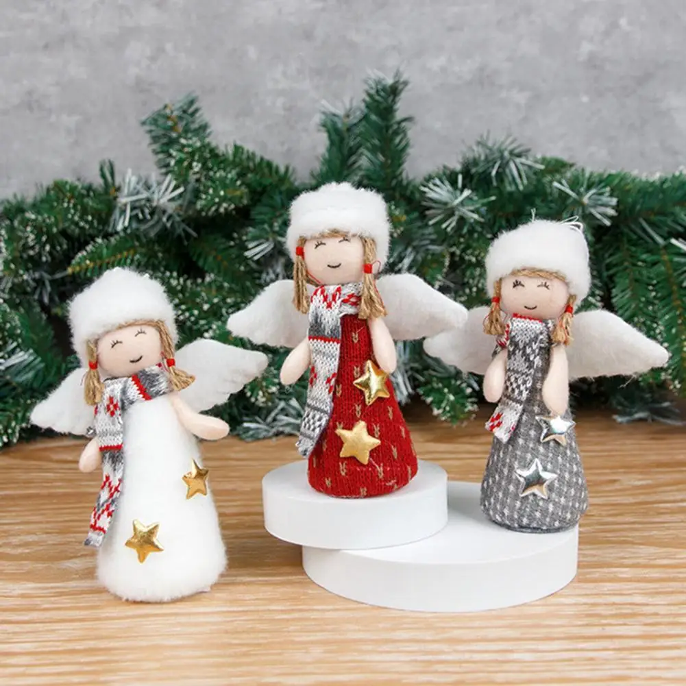 

5 Styles Excellent Rudolph Miniature Dolls Xmas Tree Decor Practical Xmas Tree Ornaments Attractive for Home