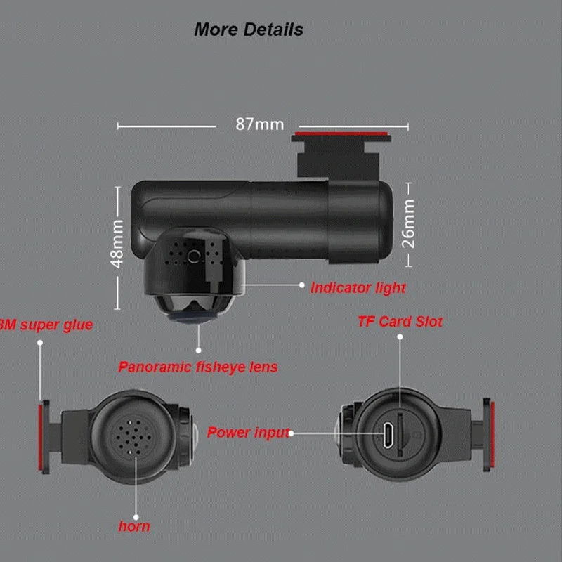 

2021 New 70 Minutes Dash Cam WIFI FULL HD 1080P Super Mini Car Camera DVR Wireless Night Version G-Sensor Driving Recorder